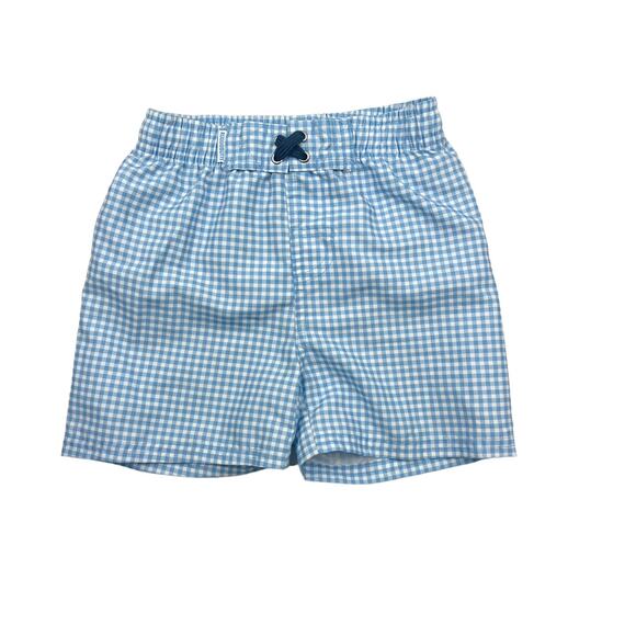 RuggedButts Blue Gingham Swim Shirts - Picture 1 of 5